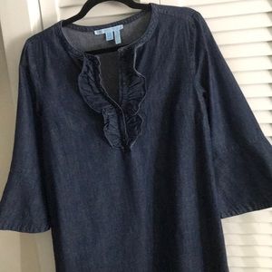 Draper James Chambray Ruffle dress